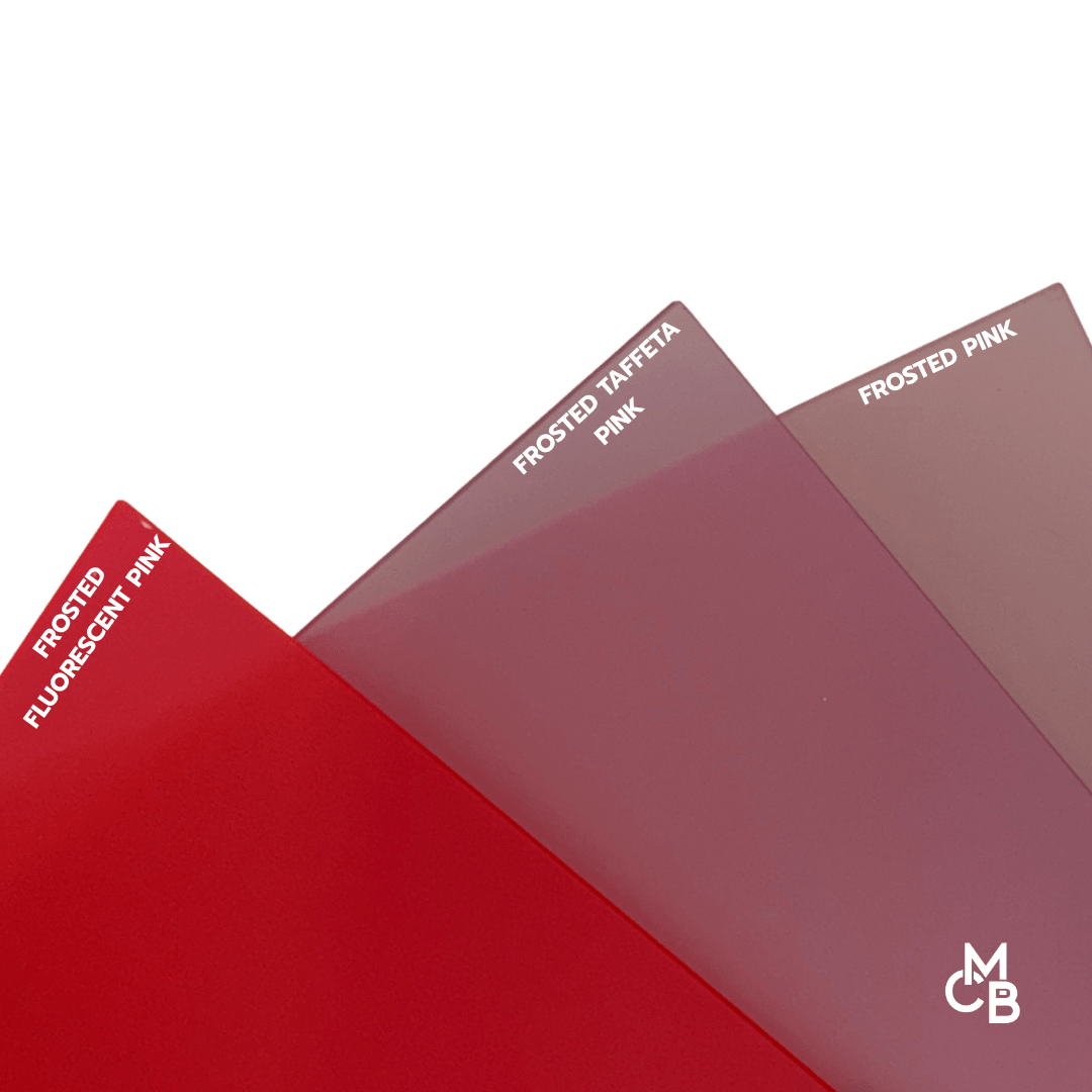 Frosted Fluorescent Pink Cast Acrylic Sheets Both Sides Matte | Frosted Acrylic Sheet | CMB Acrylic