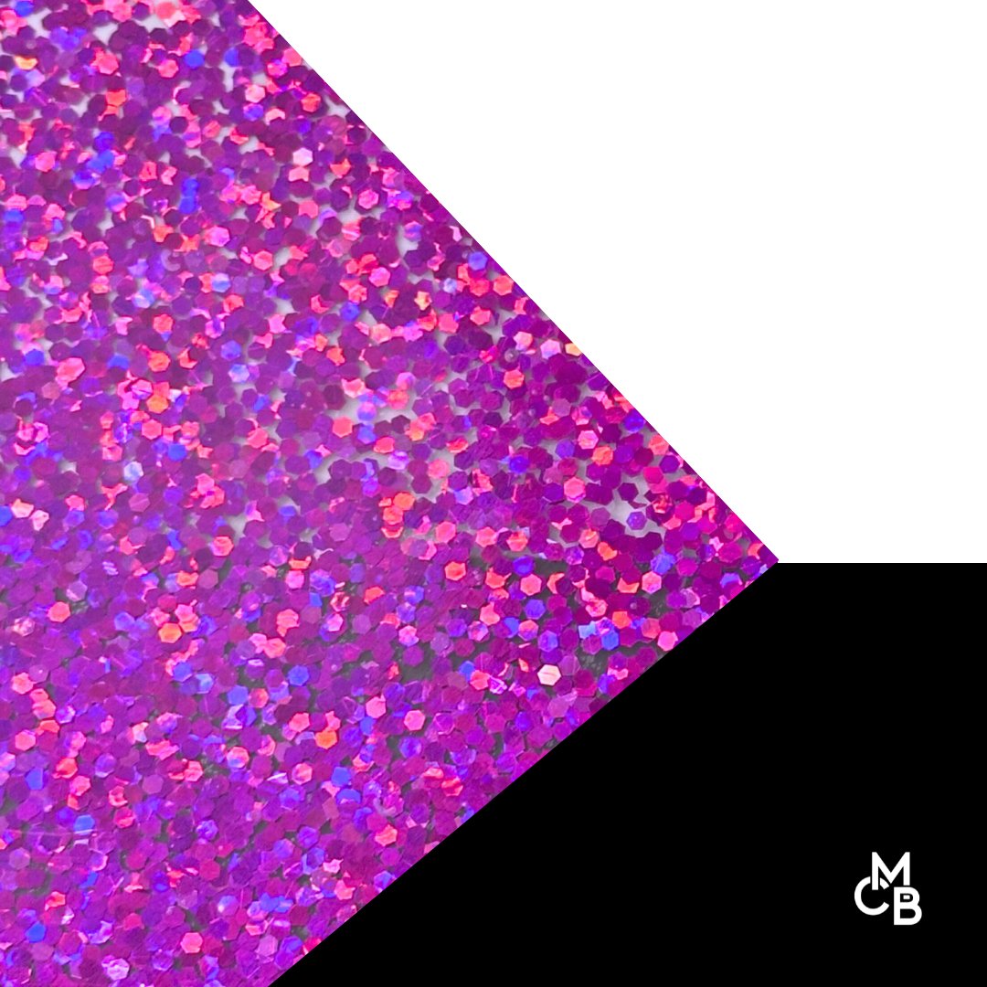 Fuschia Holographic Hex Glitter Cast Acrylic | Glitter Acrylic Sheet | CMB Acrylic