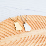 Georgia Pendant Necklace (Silver or Gold), 1 Total, Metal Blank 166 - 
