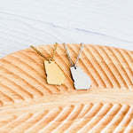 Georgia Pendant Necklace (Silver or Gold), 1 Total, Metal Blank 166 - 