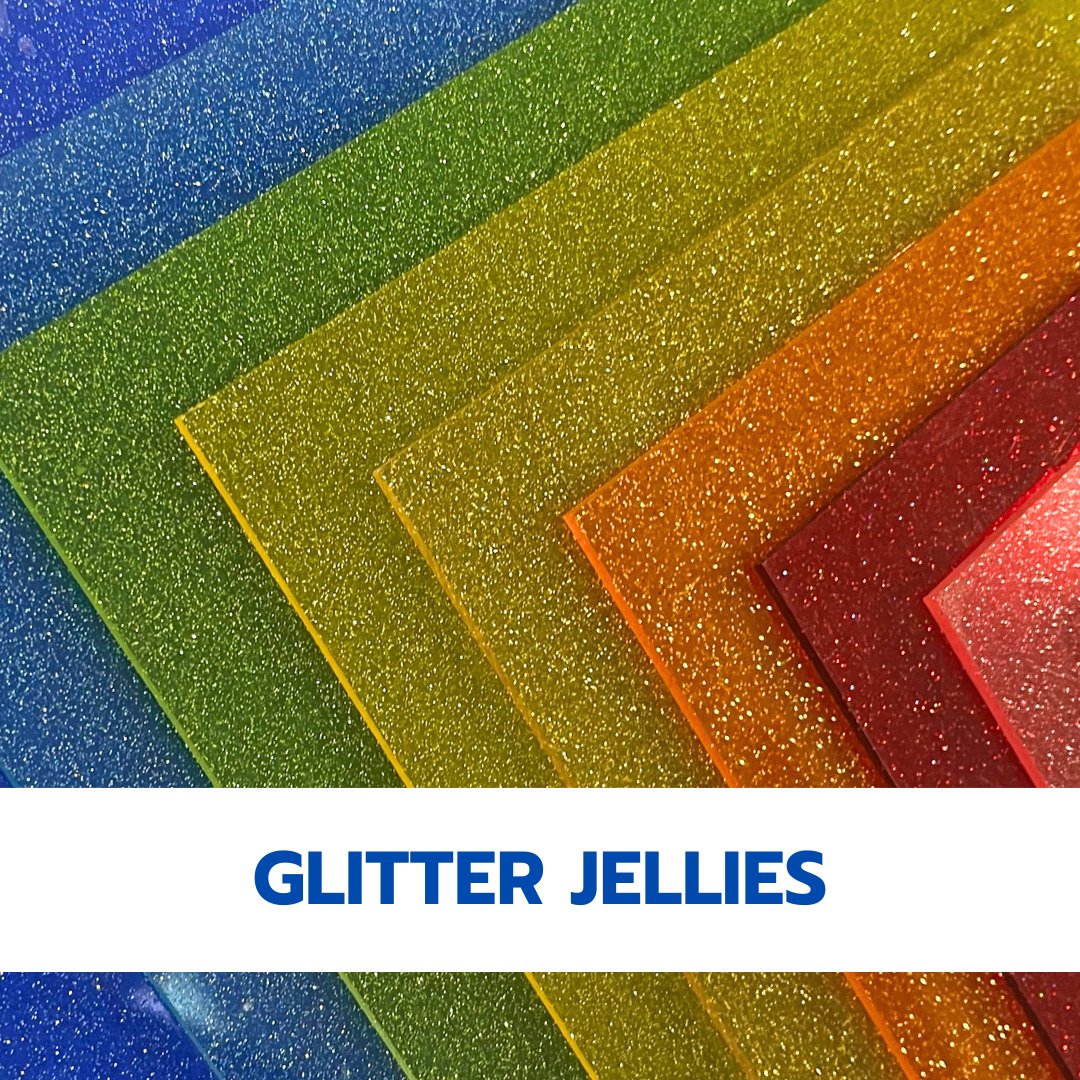 Glitter Jellies Cast Acrylic Sheets | 1/8" | 48" X 96" - 
