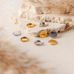 Gold 12mm Stainless Steel Charm Bezels, 10 Pieces, Charm 51 - 