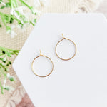 Gold 15mm Round Wine Hoop Stainless Steel Ear Wires, 10 Pieces, Hoop 16 - 