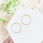 Gold 20mm Round Wine Hoop Stainless Steel Ear Wires, 10 Pieces, Hoop 20 - 