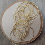 Gold 30mm Round Wine Hoop Stainless Steel Ear Wires, 10 Pieces, Hoop 28 - 