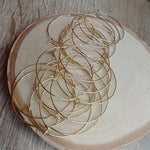Gold 35mm Round Wine Hoop Stainless Steel Ear Wires, 10 Pieces, Hoop 30 - 