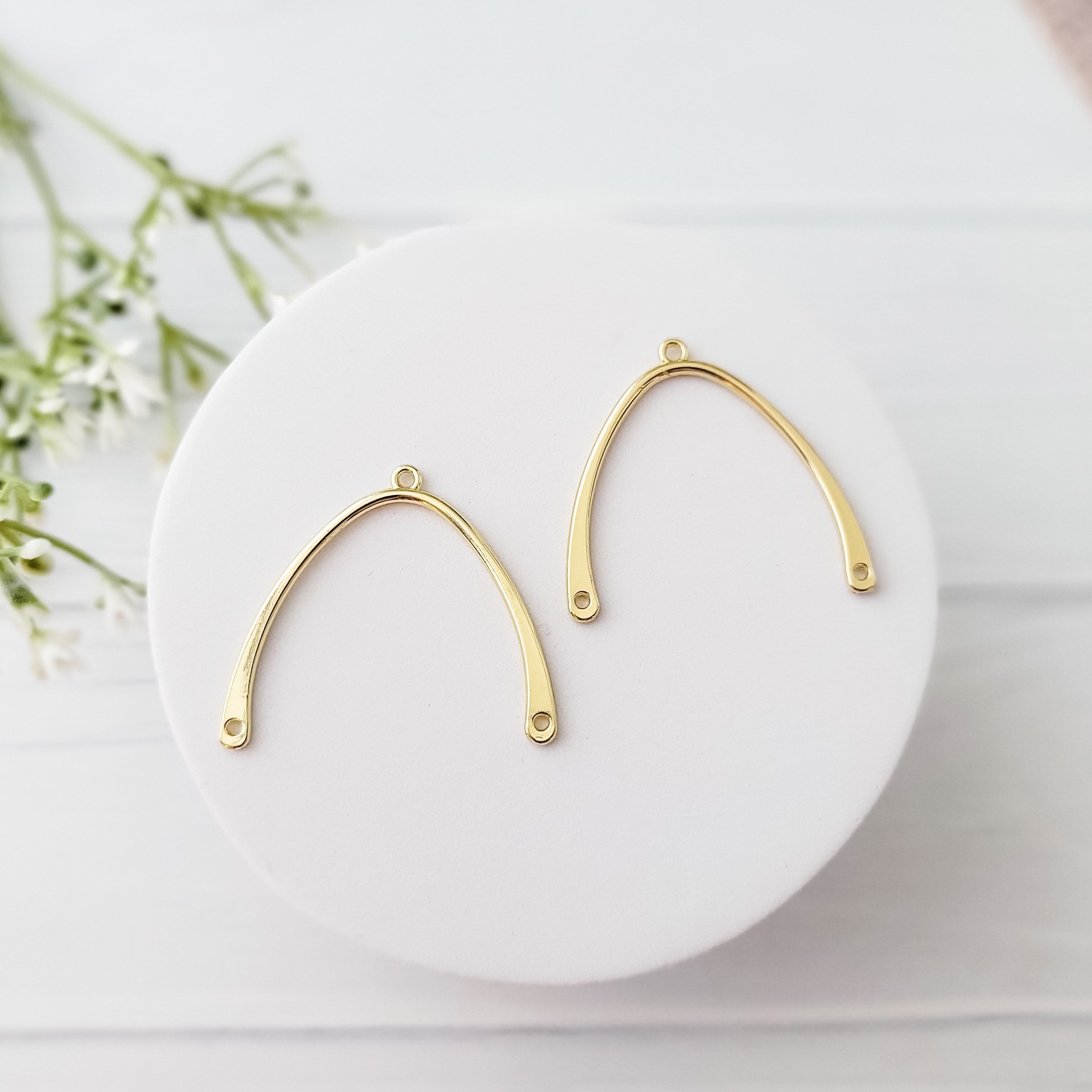 Gold 40mm Alloy Arches, 10 Pieces - 