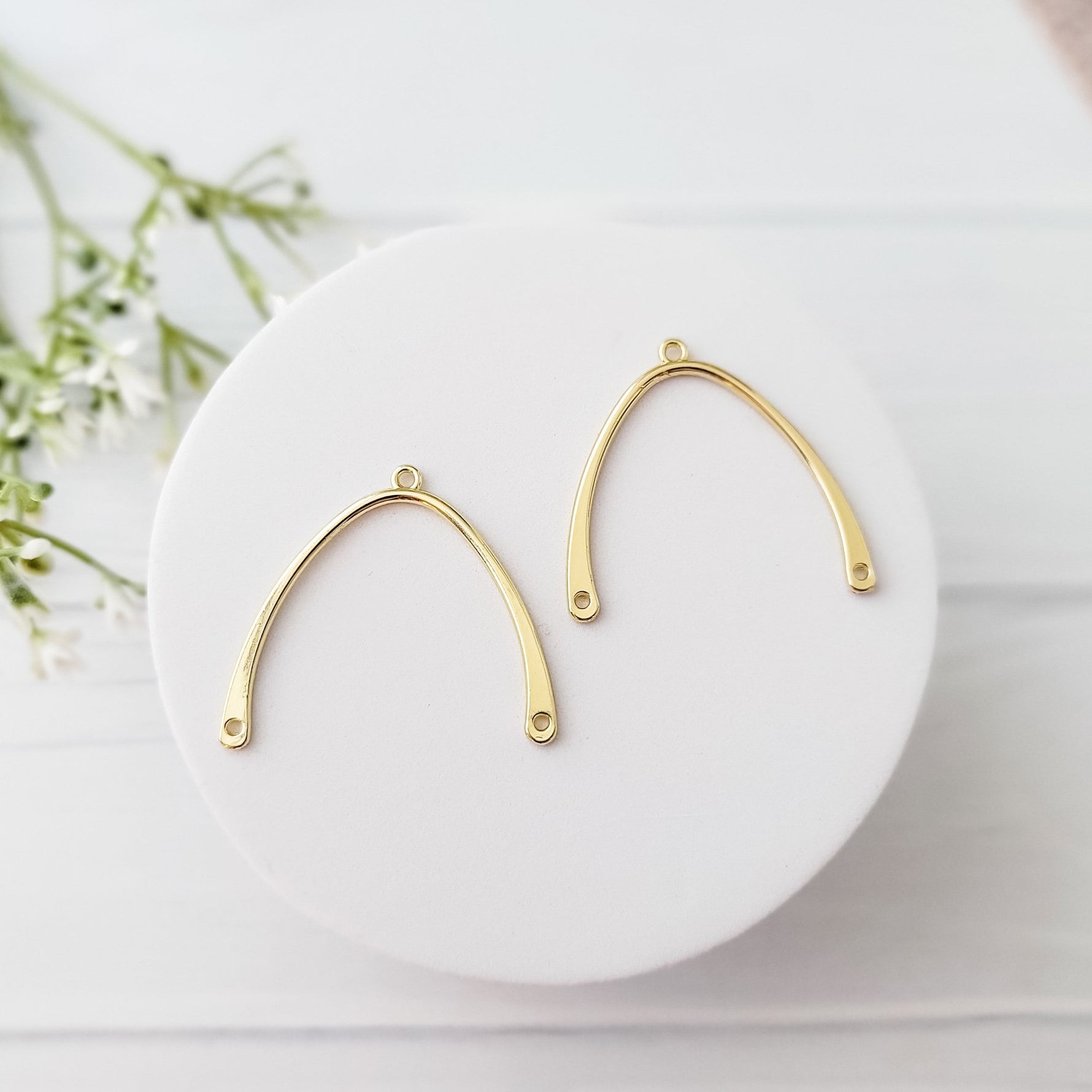 Gold 40mm Alloy Arches, 10 Pieces - 