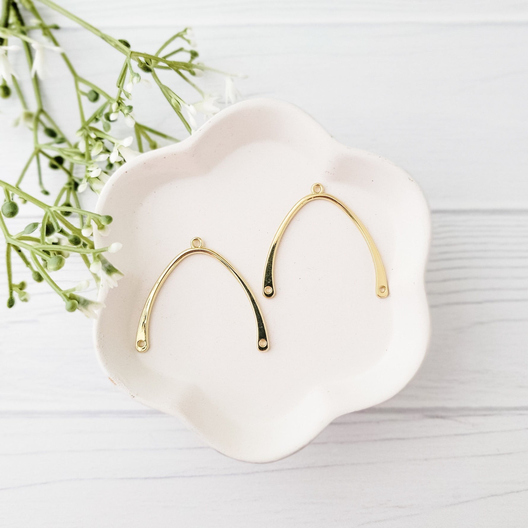 Gold 40mm Alloy Arches, 10 Pieces - 