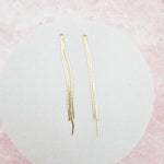 Gold Brass Triple Chain Pendant, 10 Pieces (3 Strands Per Piece), Charm 82 - 