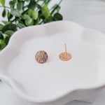 Gold Brushed 12mm Stud Earring Findings, 10 Pieces, Stud 89 - 