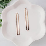 Gold Brushed Brass Open Rectangle Charms, 10 Pieces, Charm 109 - 