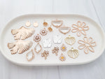 Gold Brushed Brass Tiny Teardrop Charms, 10 Pieces, Charm 102 - 