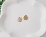 Gold Brushed Brass Tiny Teardrop Charms, 10 Pieces, Charm 102 - 