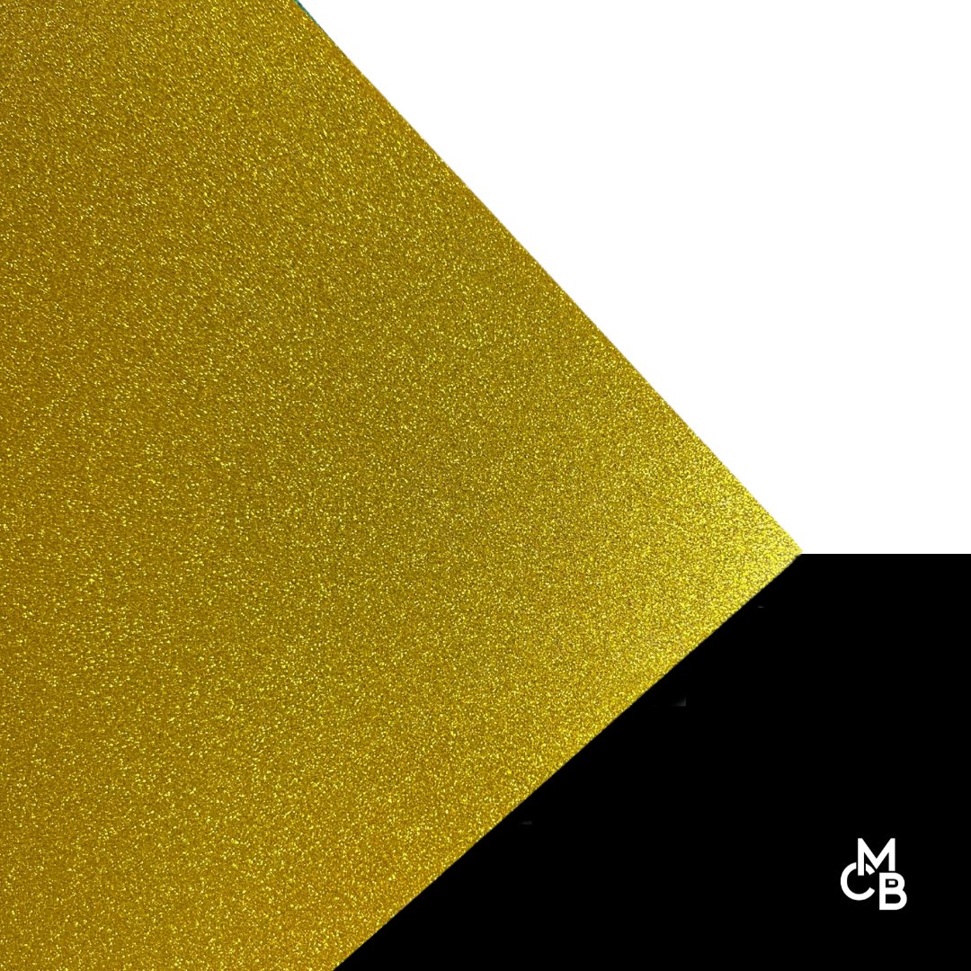 Gold Glitter Engraves Golden Yellow Two Tone Cast Acrylic | Glitter Acrylic Sheet | CMB Acrylic