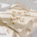 Gold Large Ball Stud Posts Stainless Steel (8mm), 10 Pieces, Stud 30 - 
