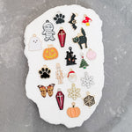 Gold & Maroon Coffin Enamel and Alloy Pendant Charm, 10 Pieces, Charm 11 - 
