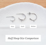 Gold Medium Half Hoop with Perpendicular Loop, 10 Pieces, Hoop 3 - 