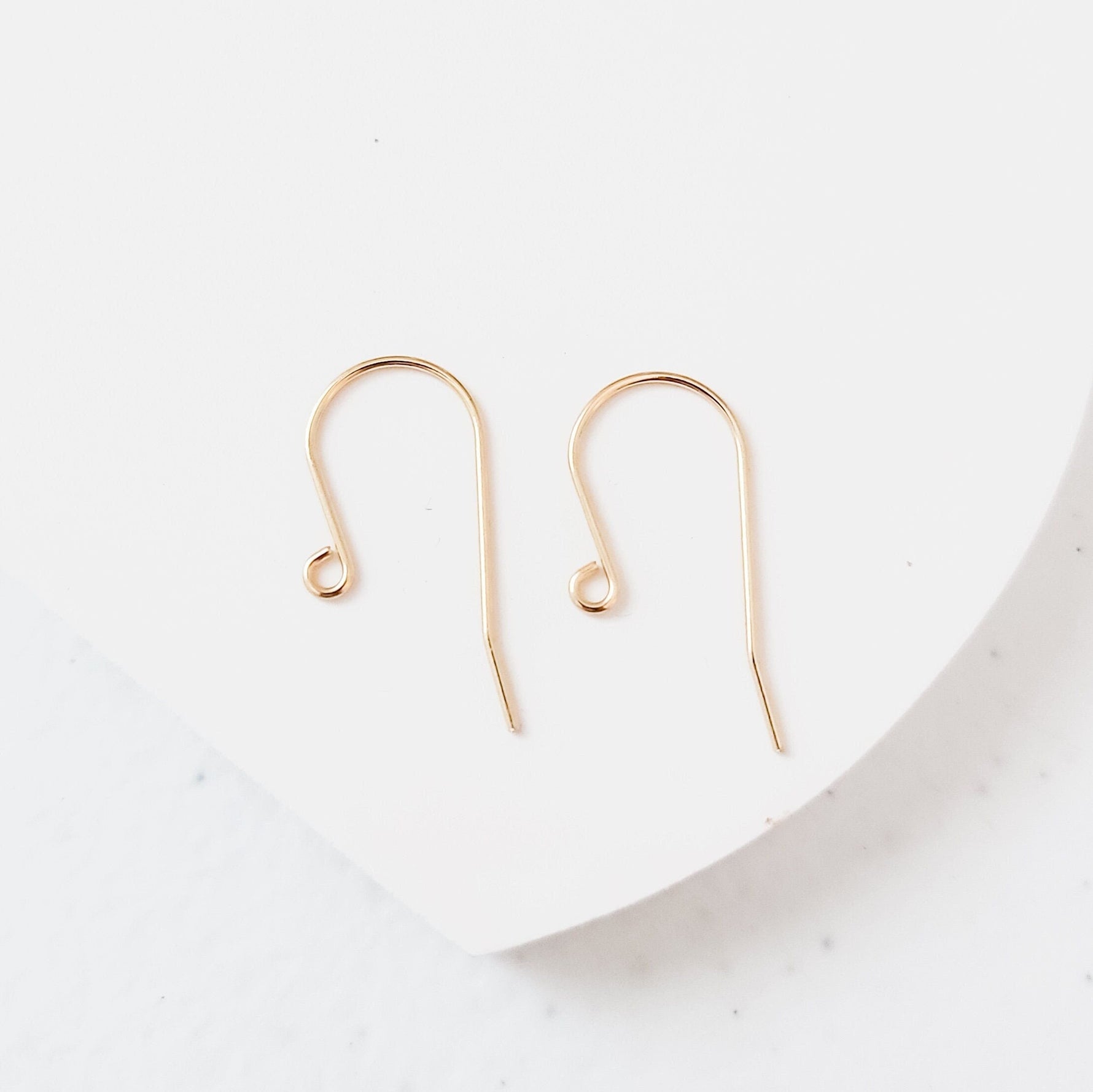 Gold Minimalist Sheperds Stainless Steel Earring Hooks, 20 Pieces - 