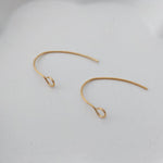 Gold Modern Forward - Facing Stainless Steel Ear Wires, 20 Pieces, Earring Hook 29 - 