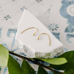 Gold Modern Forward - Facing Stainless Steel Ear Wires, 20 Pieces, Earring Hook 29 - 