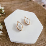 Gold Rhombus Crystal Charms, 10 Pieces, Charm 36 - 