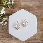 Gold Rhombus Crystal Charms, 10 Pieces, Charm 36 - 