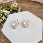 Gold Rhombus Crystal Charms, 10 Pieces, Charm 36 - 