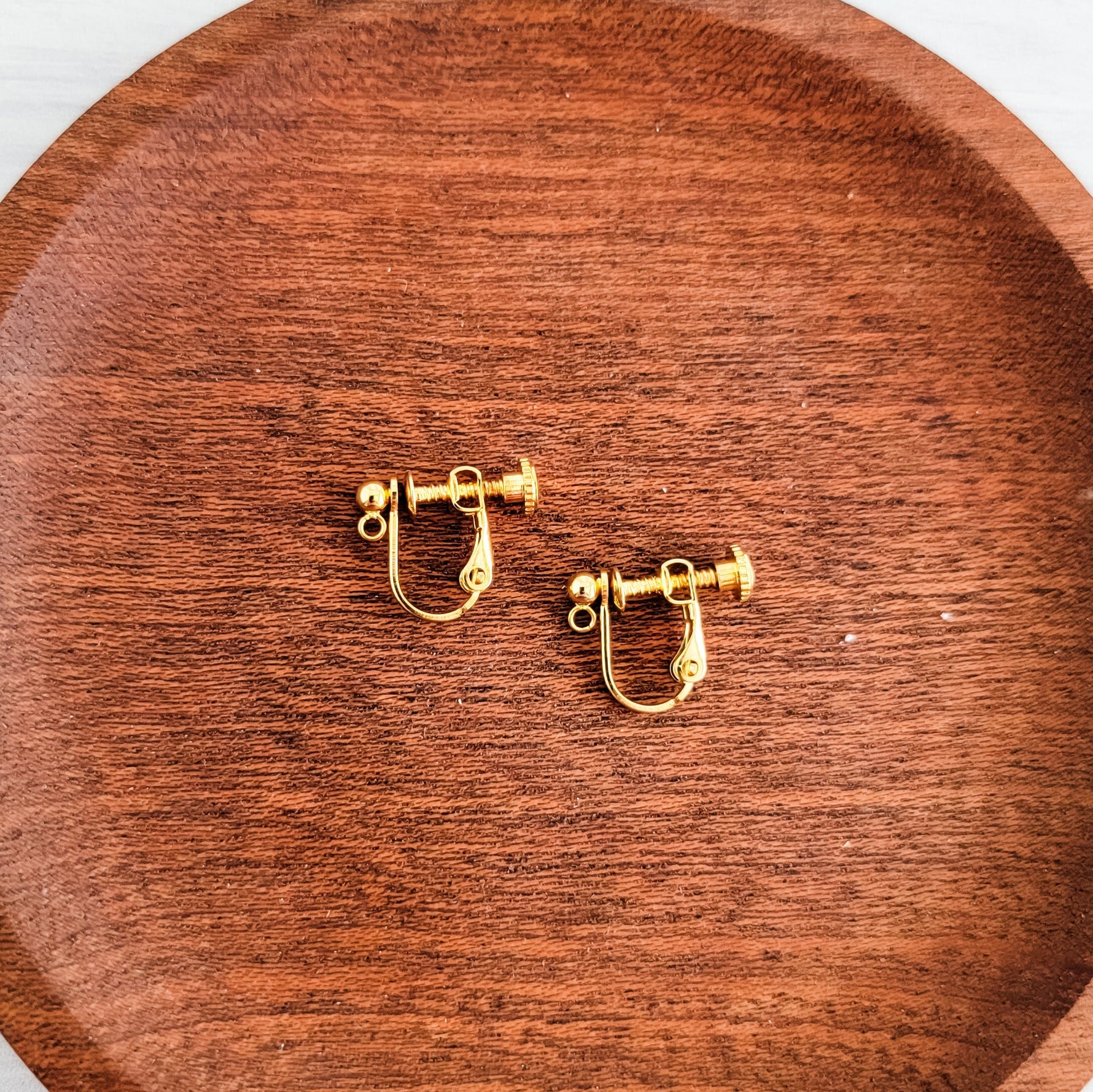 Gold Screw - Back Stainless Steel Clip - Ons, 10 Pieces, Earring Hook 7 - 
