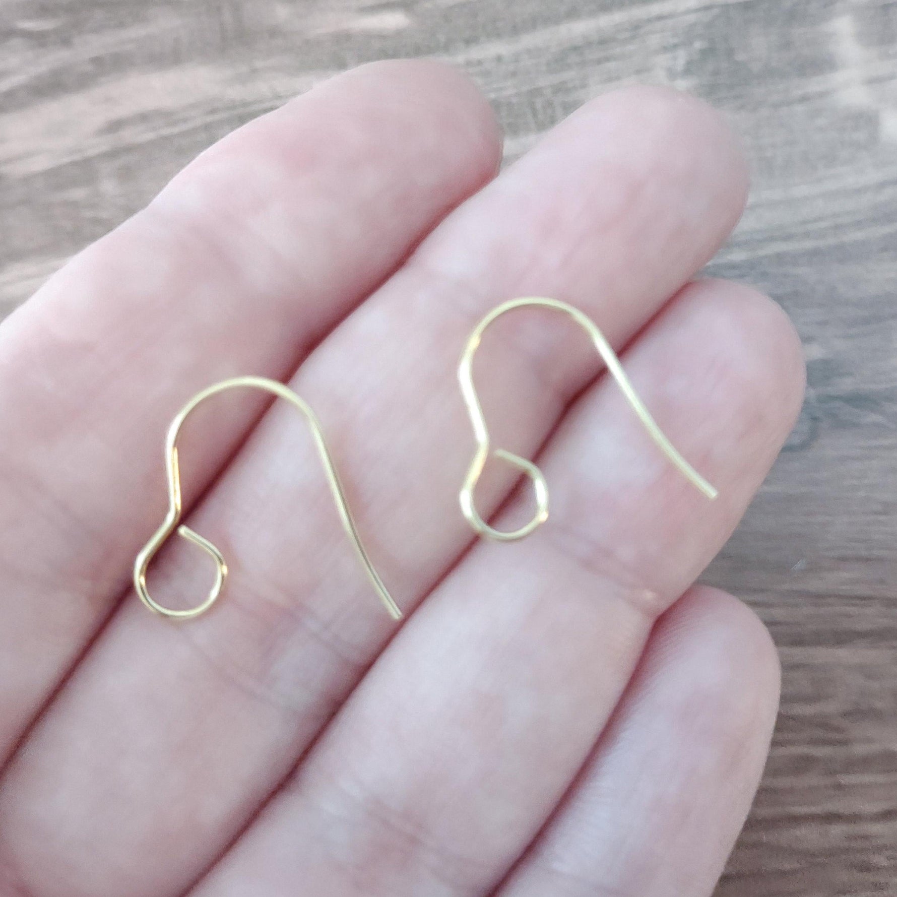 Gold Signature Large Loop Stainless Steel Ear Wires (5mm), 20 Pieces, Earring Hook 17 - 