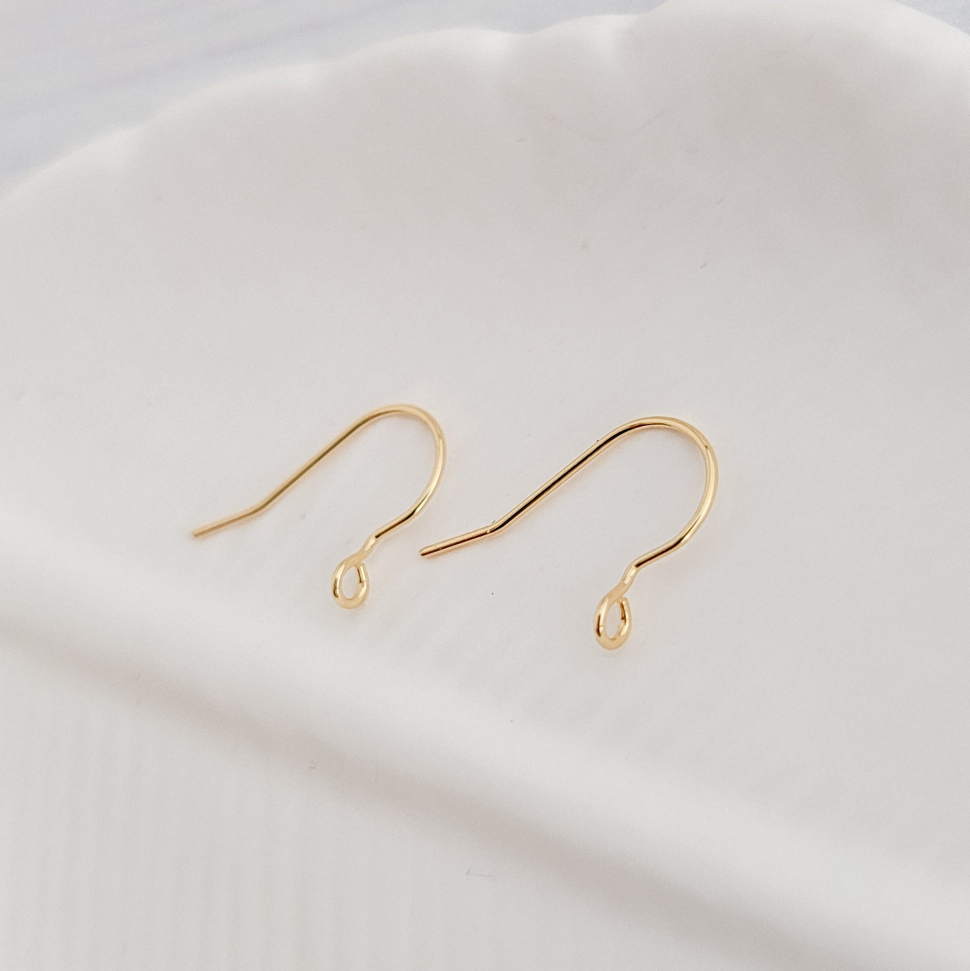 Gold Sleek Forward - Facing Stainless Steel Ear Wires, 20 Pieces, Earring Hook 1 - 