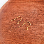 Gold Sleek Forward - Facing Stainless Steel Ear Wires, 20 Pieces, Earring Hook 1 - 