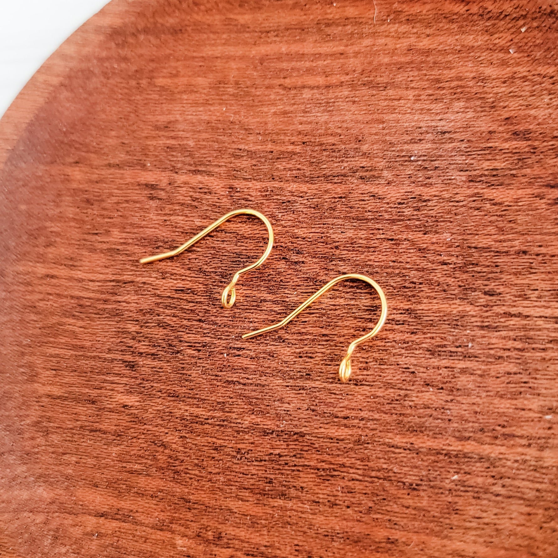 Gold Sleek Forward - Facing Stainless Steel Ear Wires, 20 Pieces, Earring Hook 1 - 
