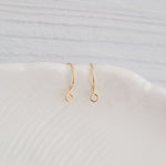 Gold Sleek Forward - Facing Stainless Steel Ear Wires, 20 Pieces, Earring Hook 1 - 