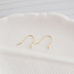 Gold Sleek Forward - Facing Stainless Steel Ear Wires, 20 Pieces, Earring Hook 1 - 