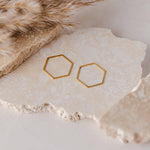 Gold Stainless Steel Hexagon Linking Rings (Smooth), 10 Pieces, Connector 26 - 
