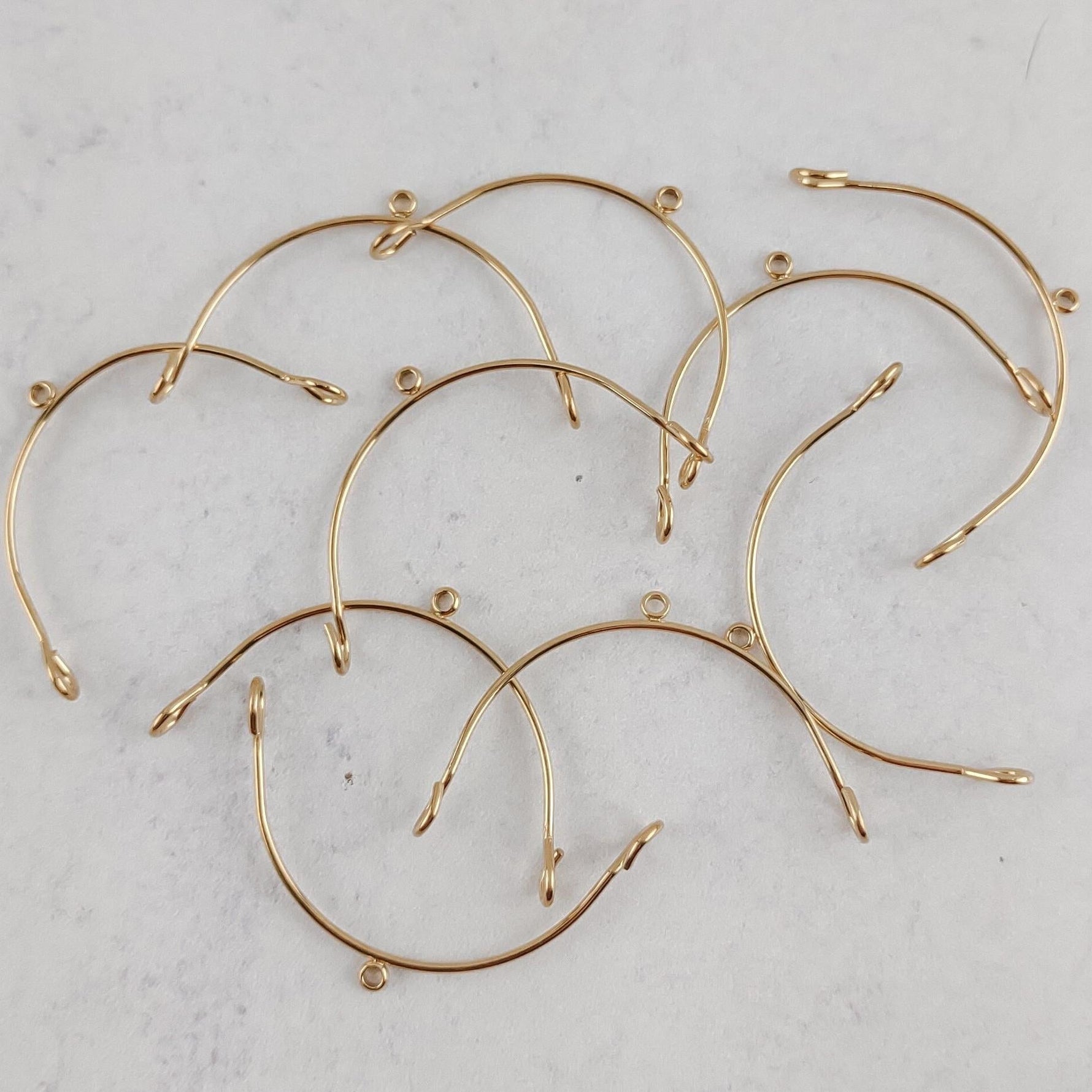 Gold Stainless Steel Medium Arches, 10 Pieces, Connector 83 - 