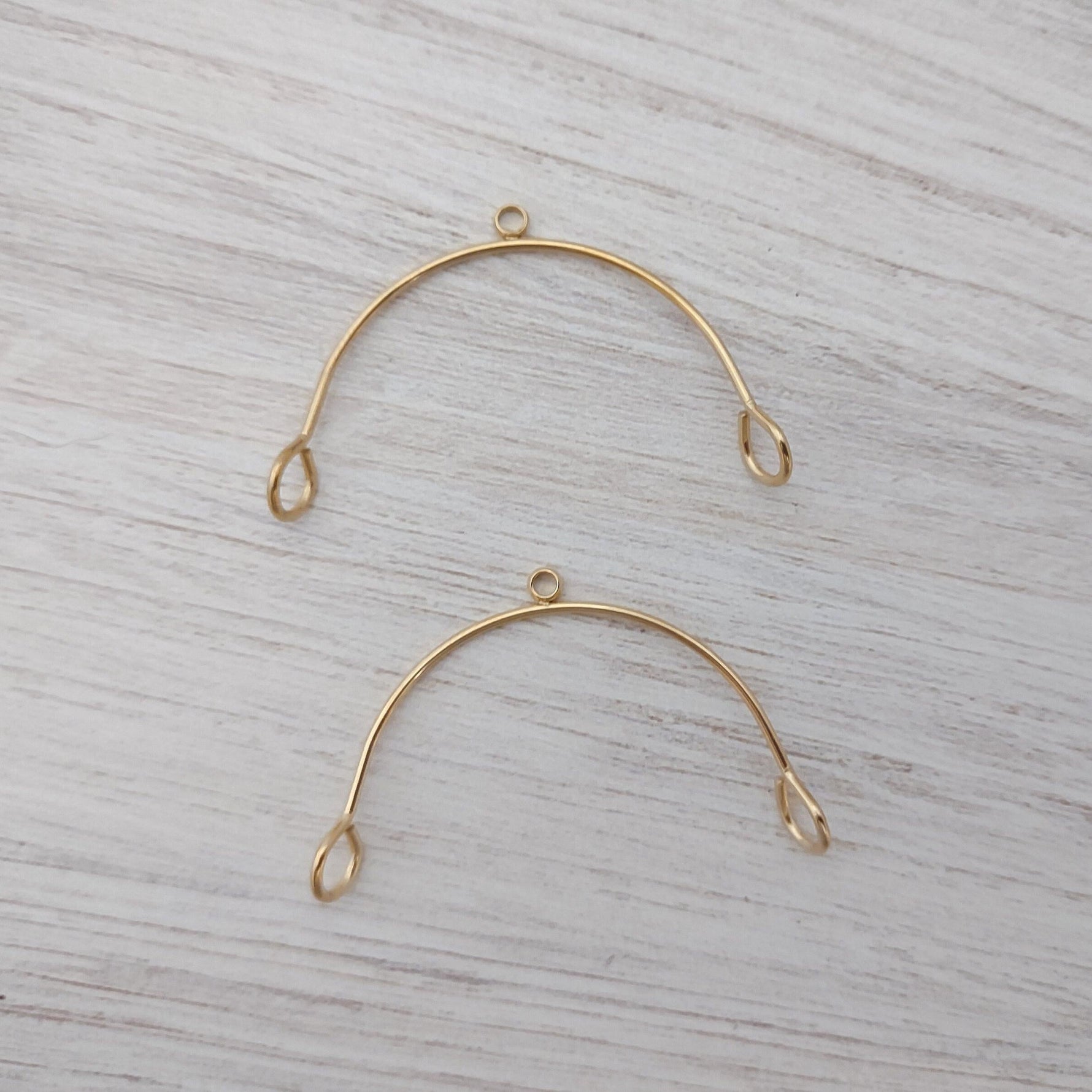 Gold Stainless Steel Medium Arches, 10 Pieces, Connector 83 - 