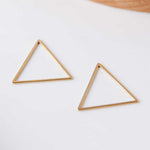 Gold Stainless Triangle Linking Rings (Smooth), 10 Pieces, Connector 25 - 