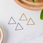 Gold Stainless Triangle Linking Rings (Smooth), 10 Pieces, Connector 25 - 