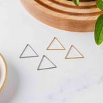 Gold Stainless Triangle Linking Rings (Smooth), 10 Pieces, Connector 25 - 