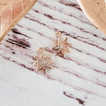 Gold Star Cubic Zirconia Charms, 10 Pieces, Charm 32 - 