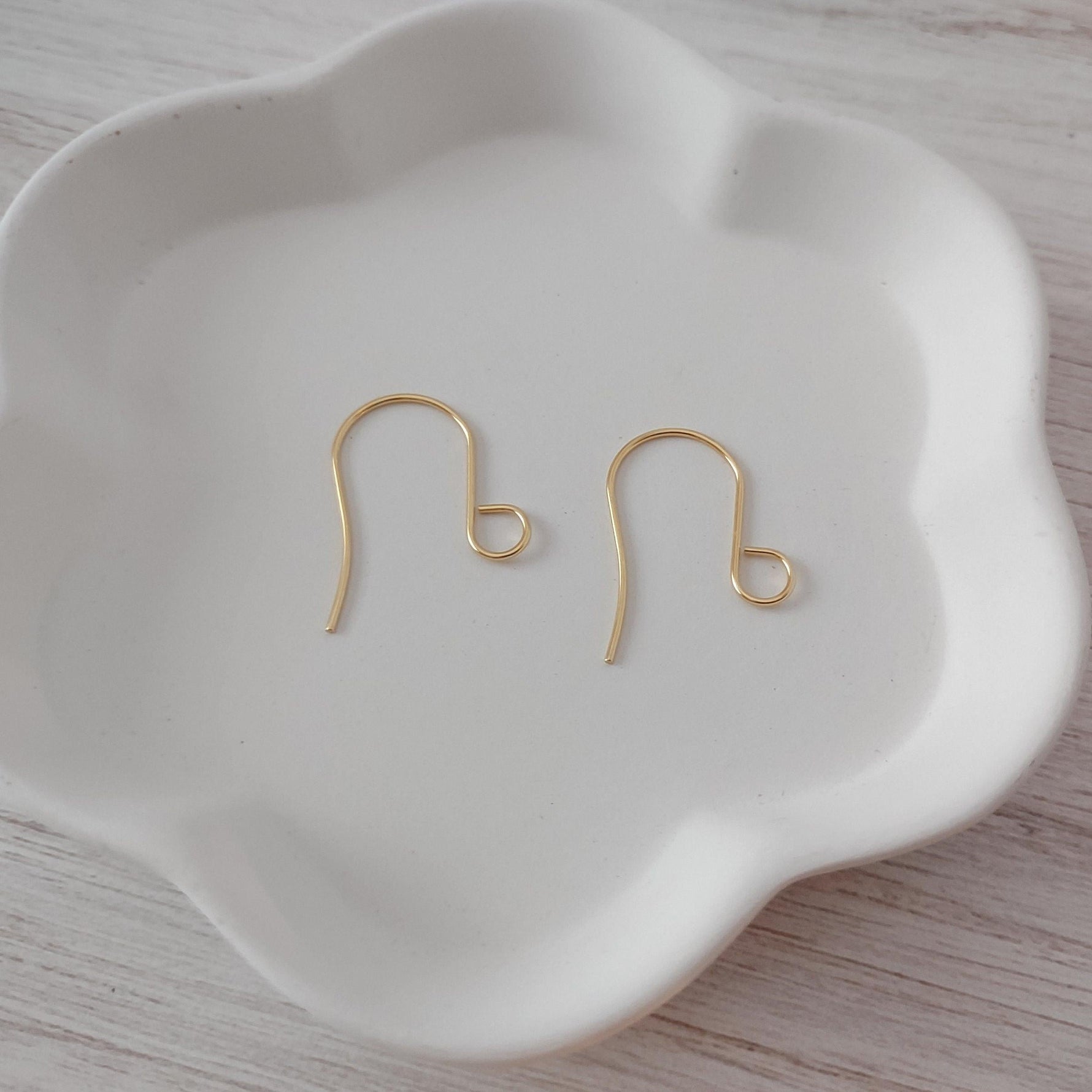 Gold Statement Large Loop Stainless Steel Ear Wires (6mm), 20 Pieces, Earring Hook 11 - 