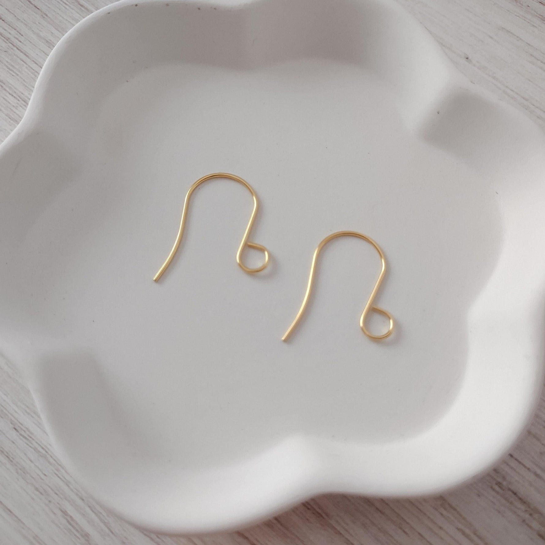 Gold Statement Large Loop Stainless Steel Ear Wires (6mm), 20 Pieces, Earring Hook 11 - 