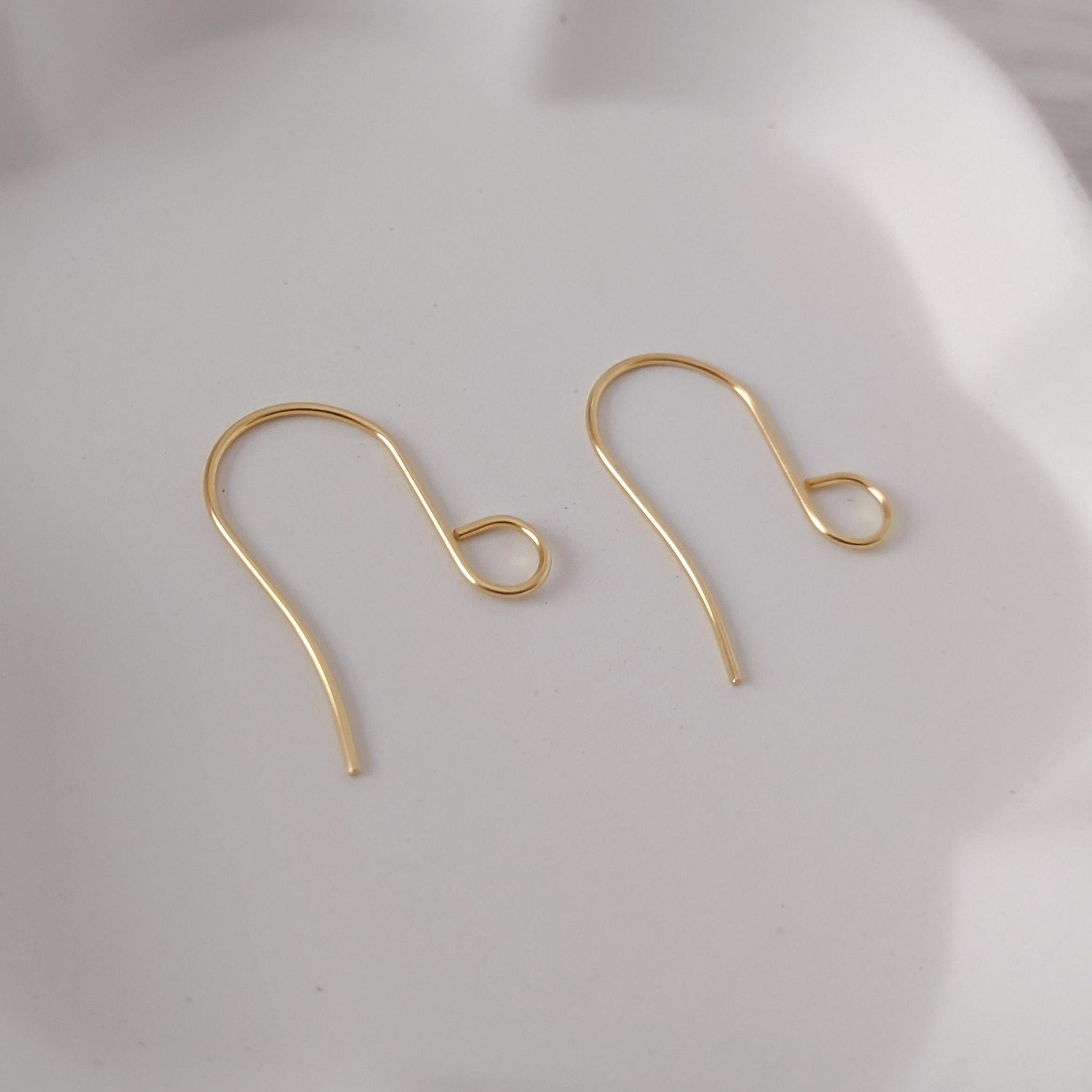 Gold Statement Large Loop Stainless Steel Ear Wires (6mm), 20 Pieces, Earring Hook 11 - 