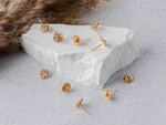 Gold Sunflower 12mm Stud Earring Findings, 10 Pieces, Stud 105 - 