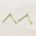 Gold V Shape Connector, 10 Pieces, Connector 41 - 