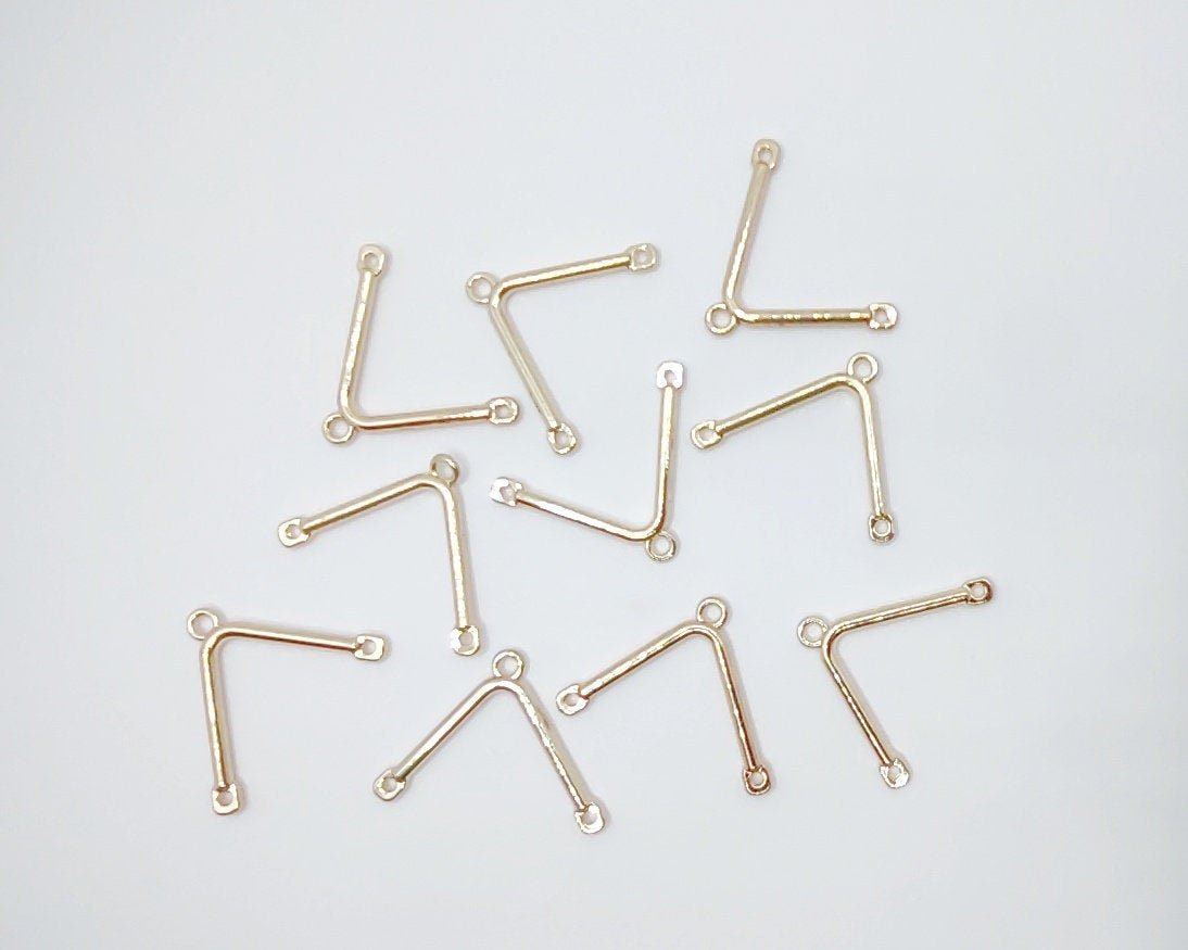 Gold V Shape Connector, 10 Pieces, Connector 41 - 