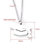 Graduation Cap Pendant Necklace (Silver or Gold), 1 Total, Metal Blank 61 - 
