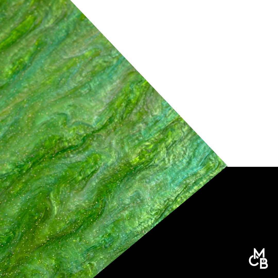 Grass Green Marbled Glitter Cast Acrylic | Marbled Acrylic Sheet | CMB Acrylic